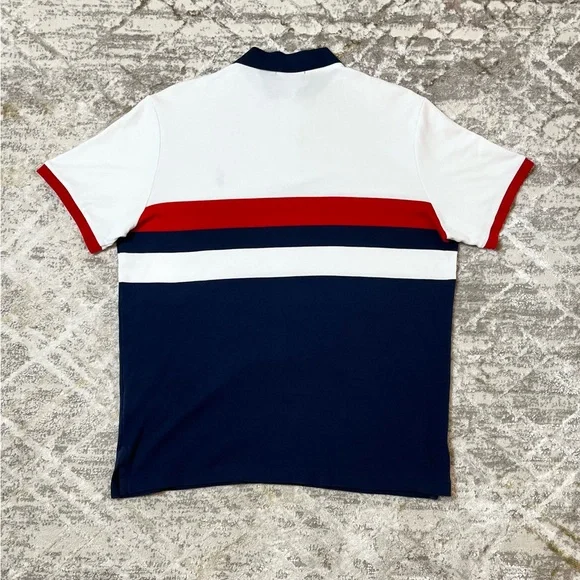 Polo Ralph Lauren Colorblock Polo Shirt White/Red/Navy Size L - Picture 8 of 8